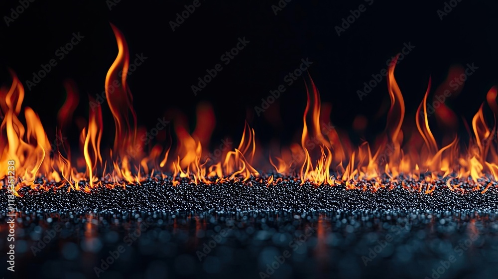 Poster fire abstract background concept. a mesmerizing display of flames dancing over a textured surface in