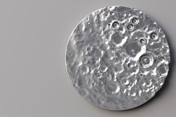 textured stars It's aluminum. on a gray background 3d