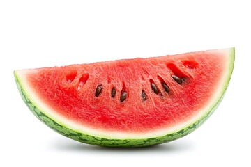 Watermelon slice isolated on white background. Clipping path included.