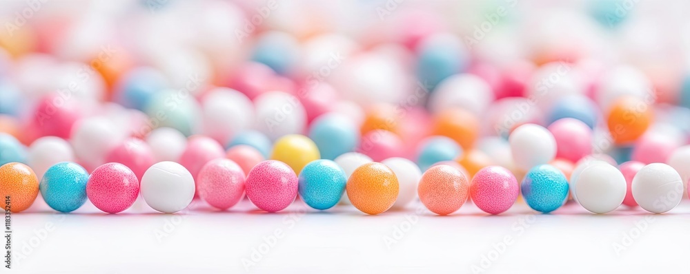 Poster dots abstract background idea. a colorful array of pastel beads creating a vibrant and playful backg