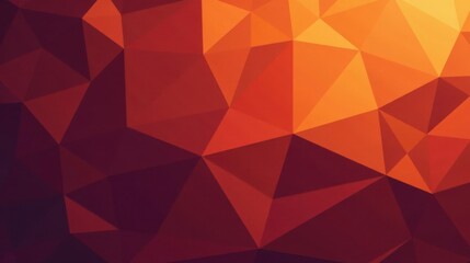 Fototapeta premium Abstract Low Poly Background with Warm Color Tones and Geometric Shapes