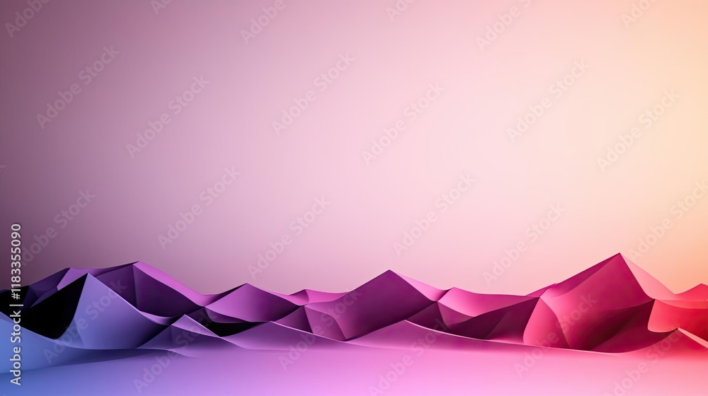 Poster floor abstract background idea. colorful abstract landscape with smooth waves and gradients for crea