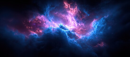 Fototapeta premium Cosmic Nebula Cloudscape, Digital Art