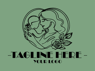 Mother embraces baby, displaying love and tenderness. Ideal for parenting magazines, greeting cards, familyfocused websites, and emotional health resources