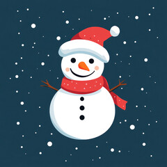 snowman with christmas tree