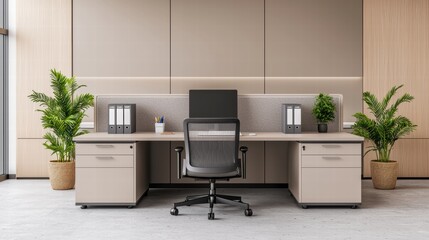 Modern office desk setup promoting executive workflow productivity