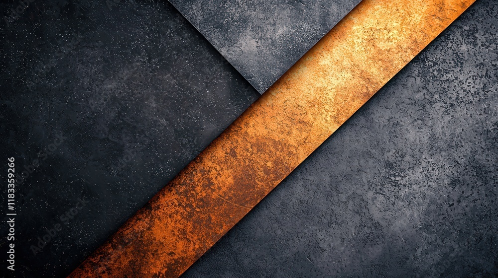 Poster layered materials depicted with unique textures and glowing separation