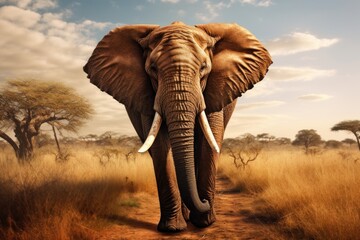 Wild animal elephant wildlife outdoors.