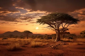 Rolgordijnen zonder boren African savannah nature landscape outdoors. © Rawpixel.com