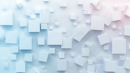 Fototapeta premium Abstract Background Of White Cubes And Rectangular Shapes