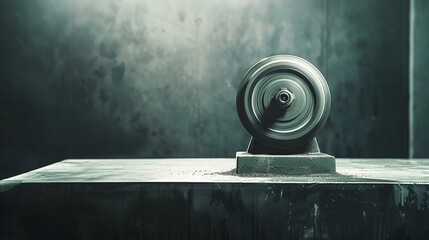 Bench Grinder Setup Against a Minimalist Background