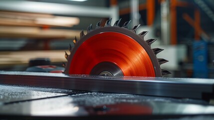 Circular Saw Setup Against a Minimalist Background