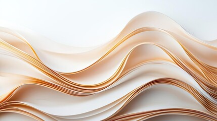 Obraz premium Gold abstract background concept. Abstract waves of textured paper with gentle curves in soft neutral tones.