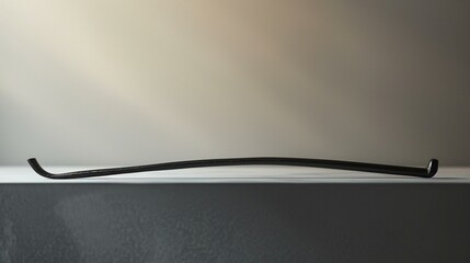 Crowbar Resting on a Minimalistic Background