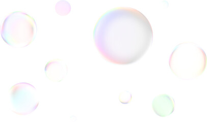 soap bubbles  isolated on transparent background