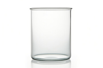 250ml glass beaker bottle white background biotechnology.