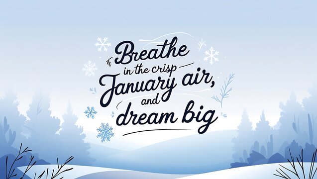 Breathe in the crisp January air and dream big