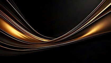 Wavy gold lines over black create a luxurious, fluid, and dynamic design.