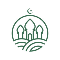 Mosque icon logo design