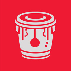 Vector Icon of Bongo Drums Silhouette
