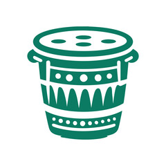 Bongo Drum Silhouette Vector Icon

