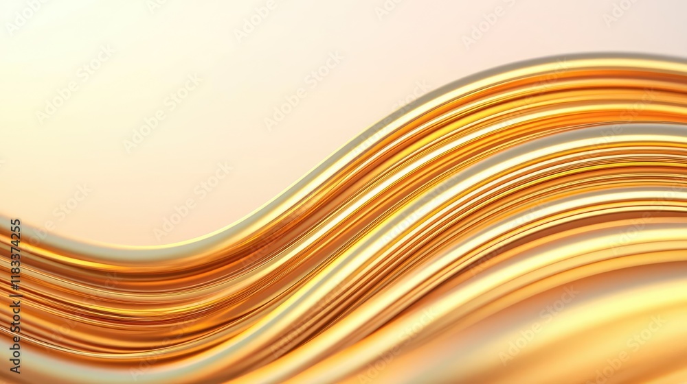 Poster gold abstract background concept. abstract golden wave design with smooth flowing lines for modern b