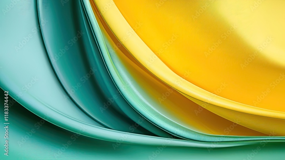 Poster scenery abstract background idea. abstract vibrant layers of yellow and teal create an eye-catching 