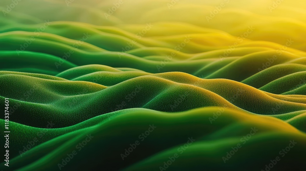 Poster scenery abstract background idea. abstract landscape resembling rolling green hills with soft lighti