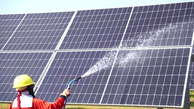 Solar panel(solar cell) follow sun systems, alternative energy to conserve the world is power photovoltaic module for clean electric production to green energy and renewable energy.