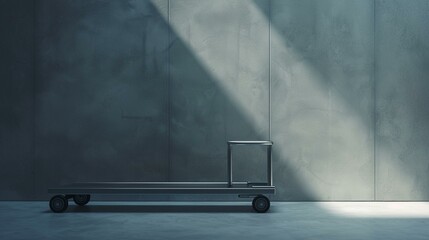 Hand Truck Displayed Against a Minimalistic Background