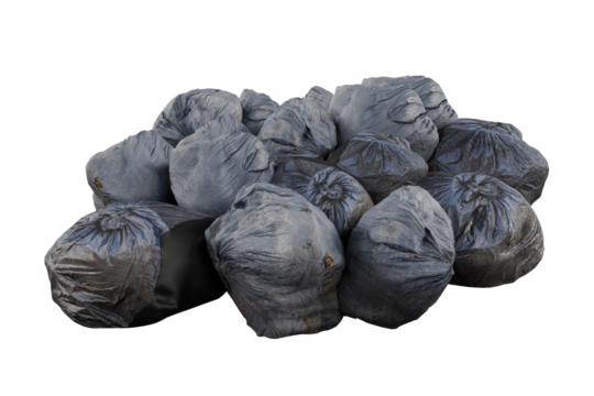 Industrial Garbage isolated on white