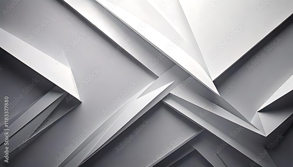 Aufkleber abstract architectural design with sharp angles and contrasting shades of gray.