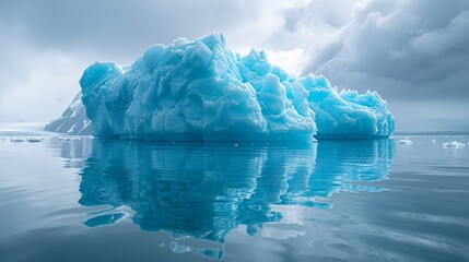 Light Blue and Turquoise Textured Iceberg 