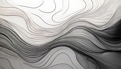 Abstract black and white design resembling flowing ink or marbled texture.