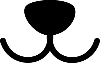 Cartoon nose and mouth