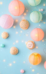 Vibrant Purim Celebration Lanterns and Festive Themes for Holi and Carnival