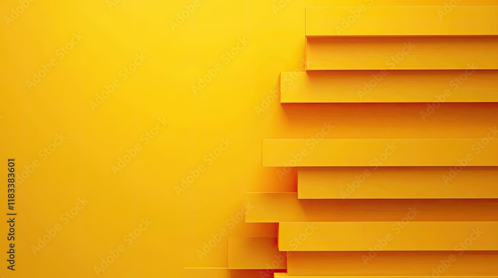 Poster gold abstract background concept. vibrant yellow geometric shapes creating an abstract background de