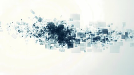 Fototapeta premium Abstract Digital Background Featuring Shimmering Pixels and Light Flare Creating a Dynamic Sense of Movement and Technological Innovation in a Contemporary Style