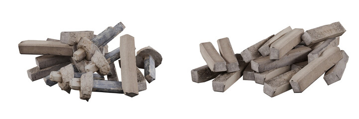 Industrial Concrete Debris isolated on white