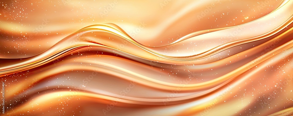 Poster gold abstract background concept. elegant golden waves create a fluid and luxurious background for d