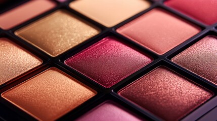 Fototapeta premium elegant makeup palette showcasing various matte eyeshadow 
