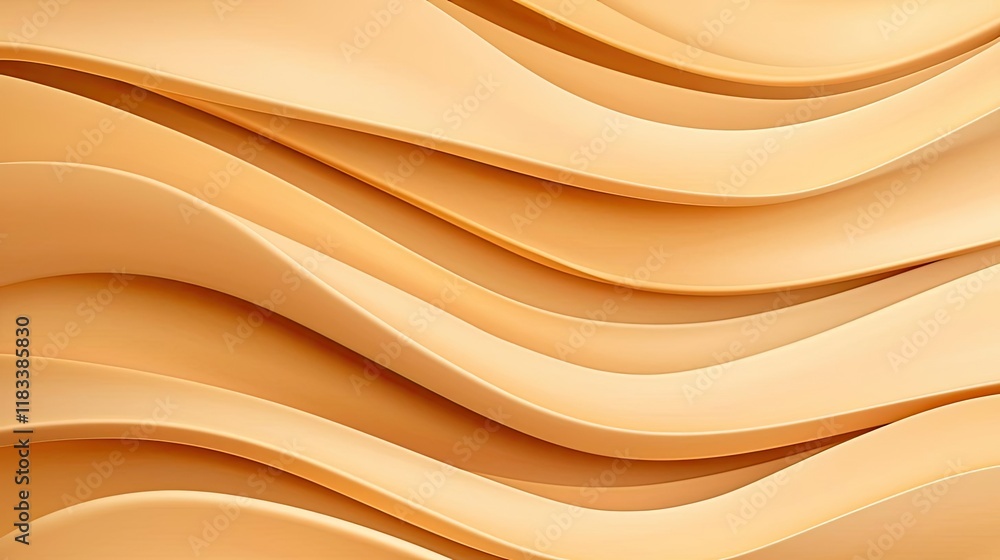 Poster gold abstract background concept. abstract wavy lines in a warm beige color create a soothing and mo