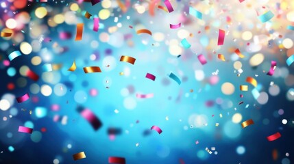 Colorful confetti falling celebration background colorful.