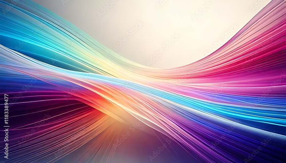 Aufkleber colorful abstract design resembling light rays emanating from a central point.