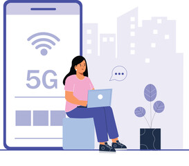 5G wireless technology illustrated for cutting-edge mobile connectivity in modern projects.