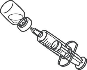 注射器とワクチン