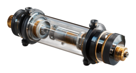 Clean and detailed damper isolated on a transparent background