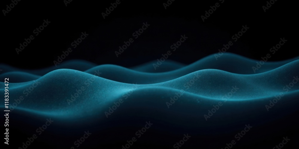 Poster abstract teal undulating surface texture digital wave background