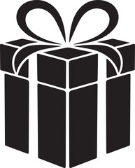 Silhouette Christmas gift box