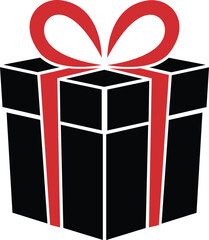 Silhouette Christmas gift box